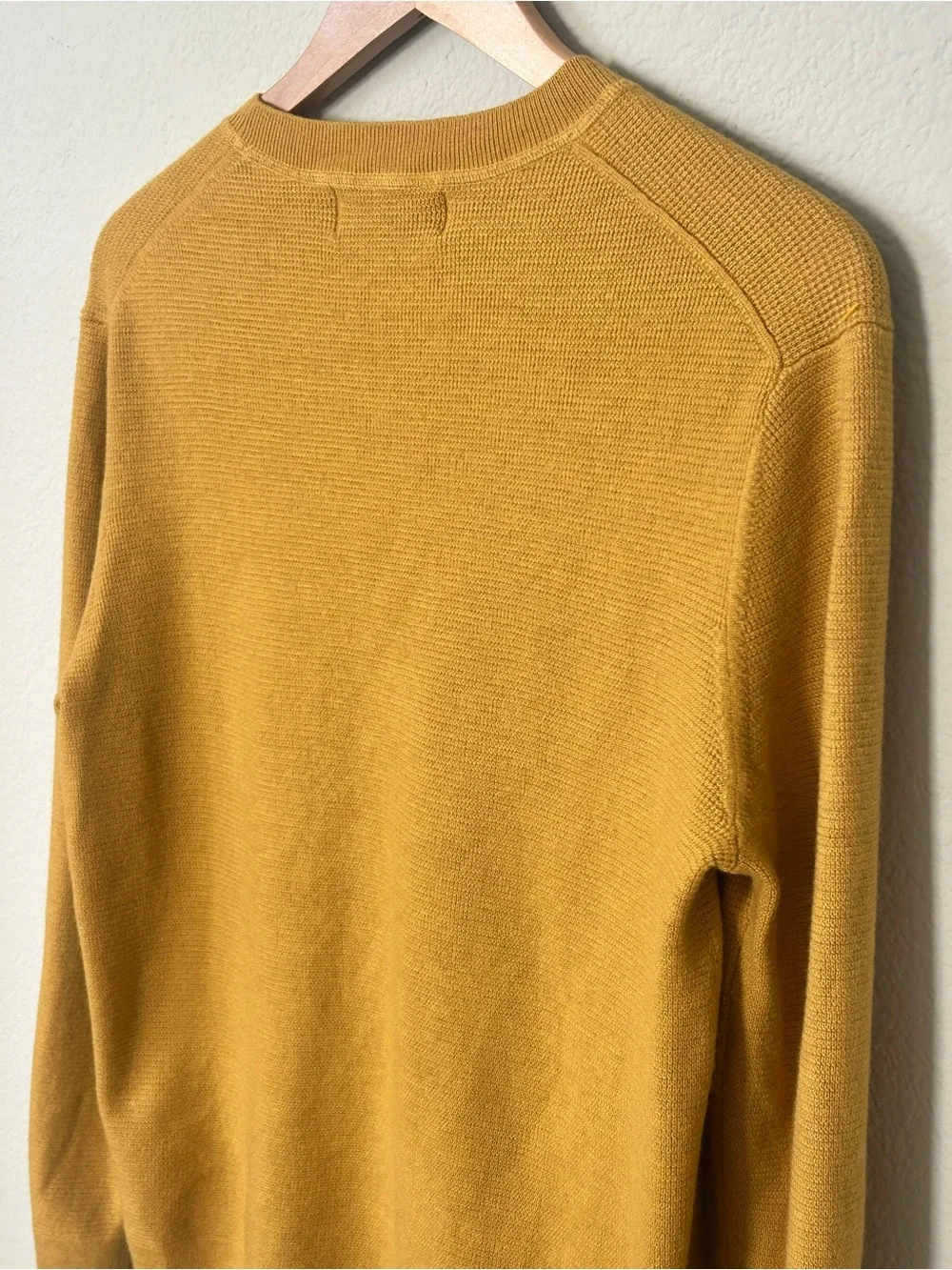 Banana Republic Italian Merino Wool by Baruffa Sweater, Yellow Heather, Large